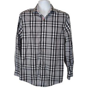 Jermyn & Bond Black White Check Modern Fit Cotton Button Down Shirt